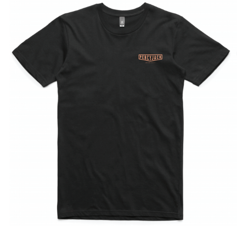 Black OG Tee With Orange Print