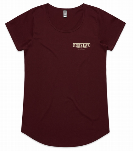 Ladies Mali Burgundy Tee