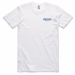 White OG Tee With Blue Print